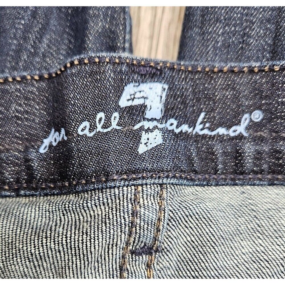 7 For All Mankind Womens Size 28 Distressed Embroidered Pockets Jeans Capris - Picture 5 of 14